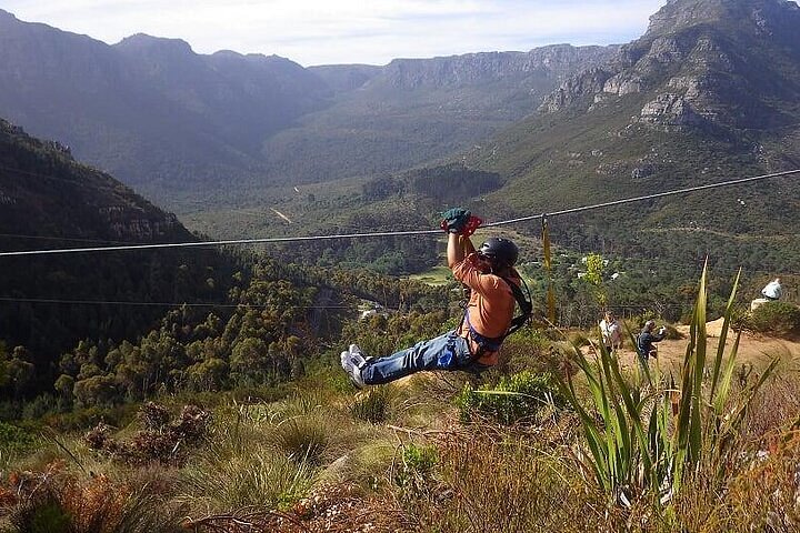 Ziplining, Wine Tasting & Table Mountain Private Tour